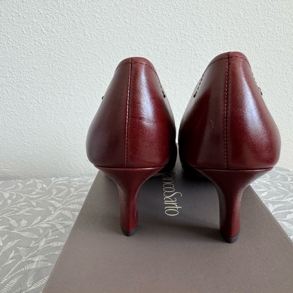 Franco Sarto Mahogany Red/Brown Leather Pumps - Picture 6 of 9